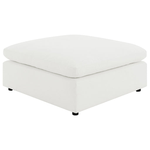 Raleigh Boucle Upholstered Ottoman Ivory - 551753