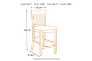 Ralene Medium Brown Counter Height Bar Stool (Set of 2) - Lara FurnitureBarstool