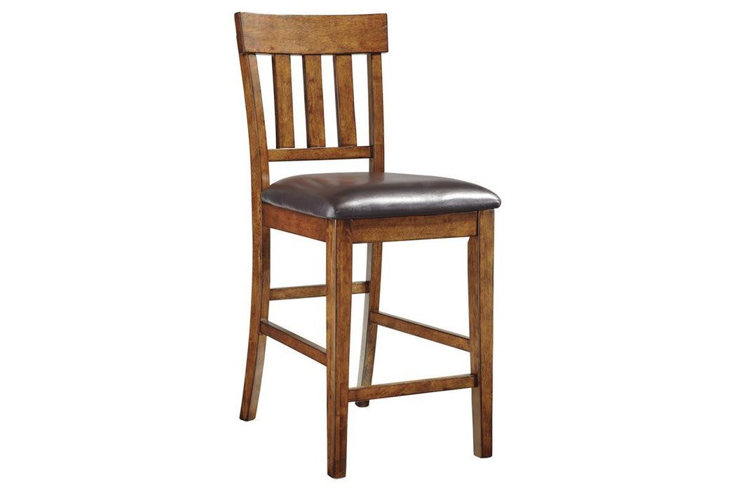 Ralene Medium Brown Counter Height Bar Stool (Set of 2) - Gate FurnitureBarstool