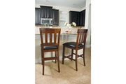 Ralene Medium Brown Counter Height Bar Stool (Set of 2) - Lara FurnitureBarstool