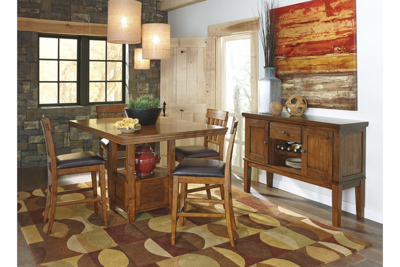 Ralene Medium Brown Counter Height Bar Stool (Set of 2) - Lara FurnitureBarstool