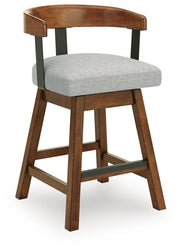 Ralene Medium Brown Counter Height Barstool, Set of 2 - D594-224