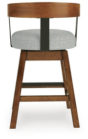 Ralene Medium Brown Counter Height Barstool (Set of 2) - D594-224X2