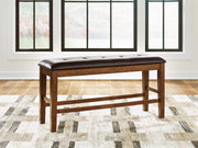 Ralene Medium Brown Counter Height Dining Bench - D594-09