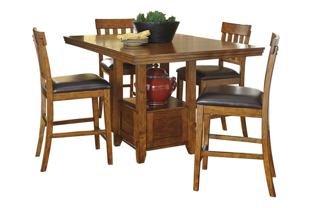 Ralene Medium Brown Counter Height Dining Extension Table - Gate FurnitureCounter Height Table
