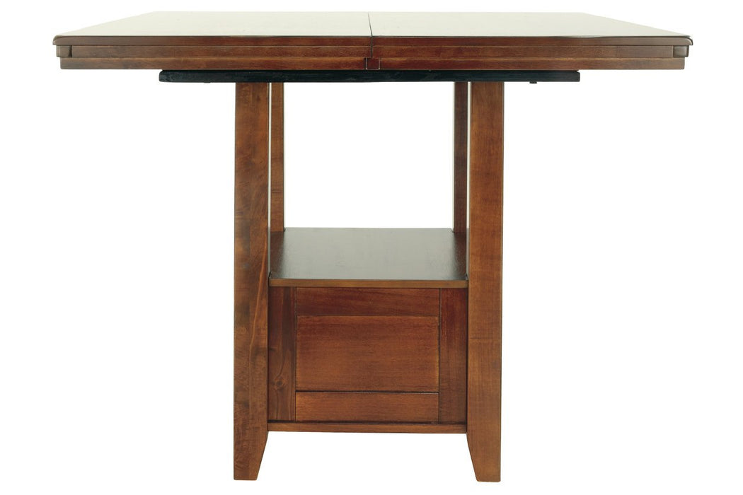 Ralene Medium Brown Counter Height Dining Extension Table - D594-42 - Gate Furniture