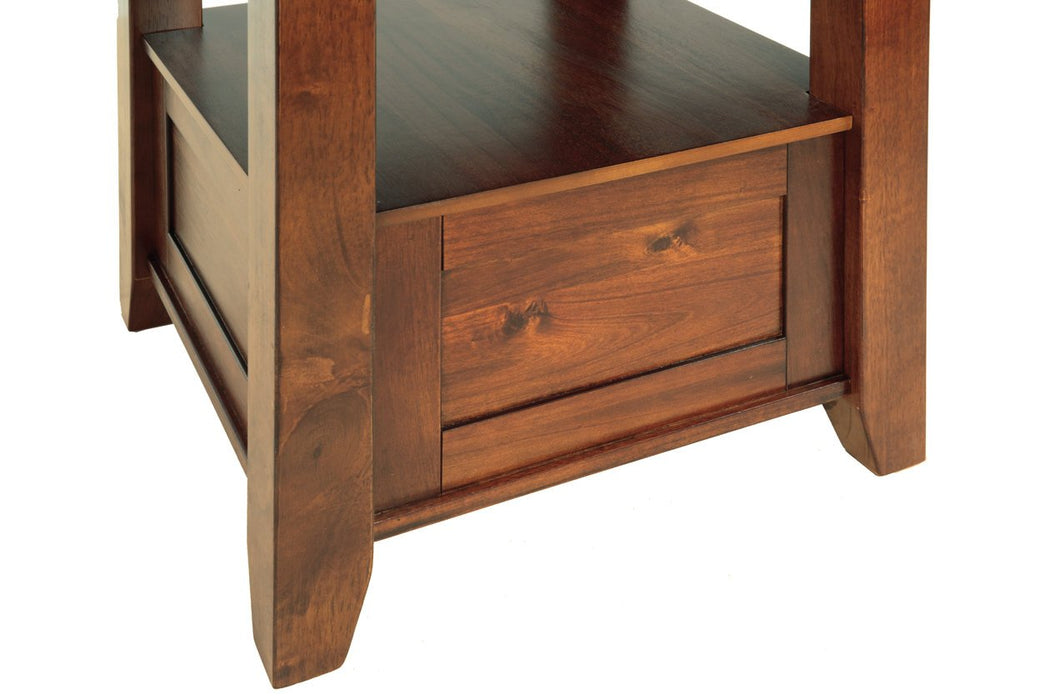 Ralene Medium Brown Counter Height Dining Extension Table - D594-42 - Gate Furniture