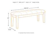 Ralene Medium Brown Dining Bench - Lara FurnitureAccent Bench