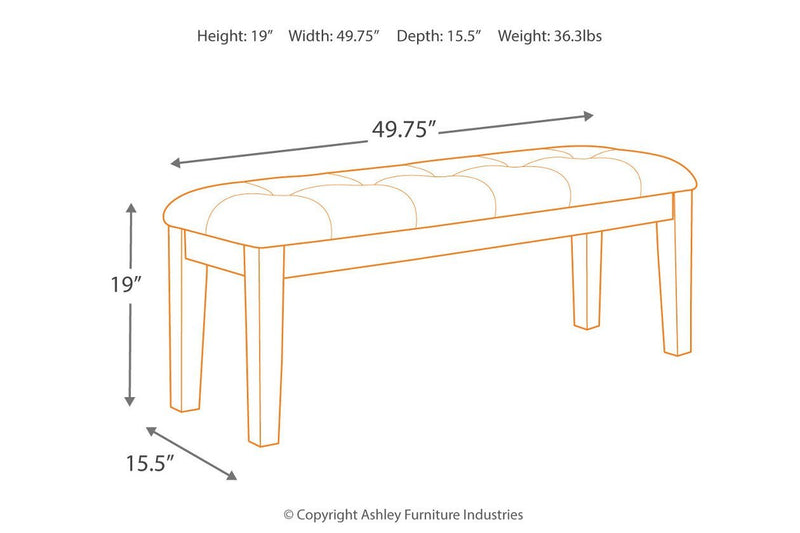 Ralene Medium Brown Dining Bench - Lara FurnitureAccent Bench