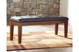 Ralene Medium Brown Dining Bench - Gate FurnitureAccent Bench