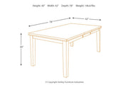 Ralene Medium Brown Dining Extension Table - Lara FurnitureDining Table