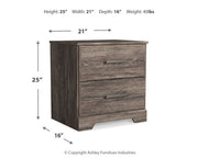 Ralinksi Full Panel Bed with 2 Nightstands in Gray from Ashley - Lara Furniture