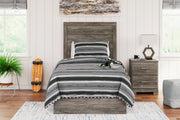 Ralinksi Full Panel Bed with 2 Nightstands in Gray from Ashley - Lara Furniture
