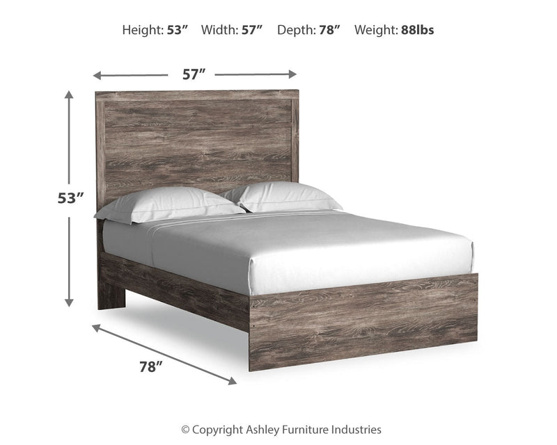 Ralinksi Full Panel Bed with 2 Nightstands in Gray from Ashley - Lara Furniture