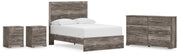 Ralinksi Full Panel Bed with Dresser and 2 Nightstands in Gray from Ashley - Lara Furniture