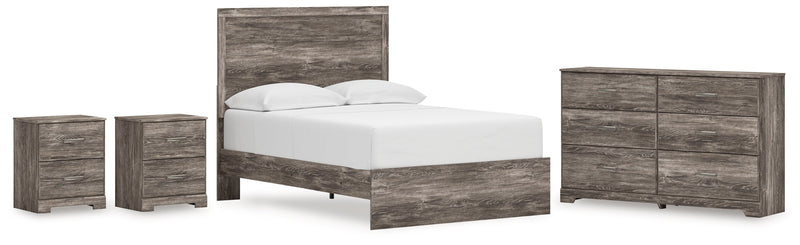 Ralinksi Full Panel Bed with Dresser and 2 Nightstands in Gray from Ashley - Lara Furniture