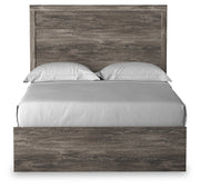 Ralinksi Full Panel Bed with Mirrored Dresser and 2 Nightstands in Gray from Ashley - Lara Furniture