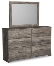 Ralinksi Full Panel Bed with Mirrored Dresser and Chest in Gray from Ashley - Lara Furniture