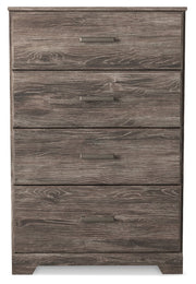 Ralinksi Full Panel Bed with Mirrored Dresser and Chest in Gray from Ashley - Lara Furniture