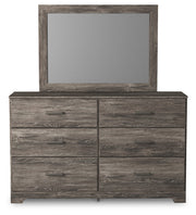 Ralinksi Full Panel Bed with Mirrored Dresser, Chest and Nightstand in Gray from Ashley - Lara Furniture