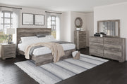 Ralinksi Gray King Panel Bed - Gate FurnitureKing Bed
