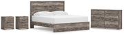 Ralinksi King Panel Bed with Dresser and 2 Nightstands in Gray from Ashley - Lara Furniture