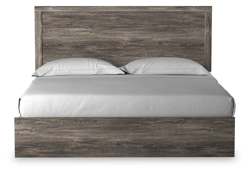 Ralinksi King Panel Bed with Dresser and 2 Nightstands in Gray from Ashley - Lara Furniture