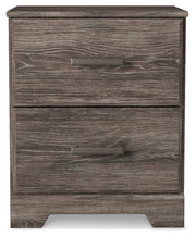 Ralinksi King Panel Bed with Mirrored Dresser, Chest and Nightstand in Gray from Ashley - Lara Furniture