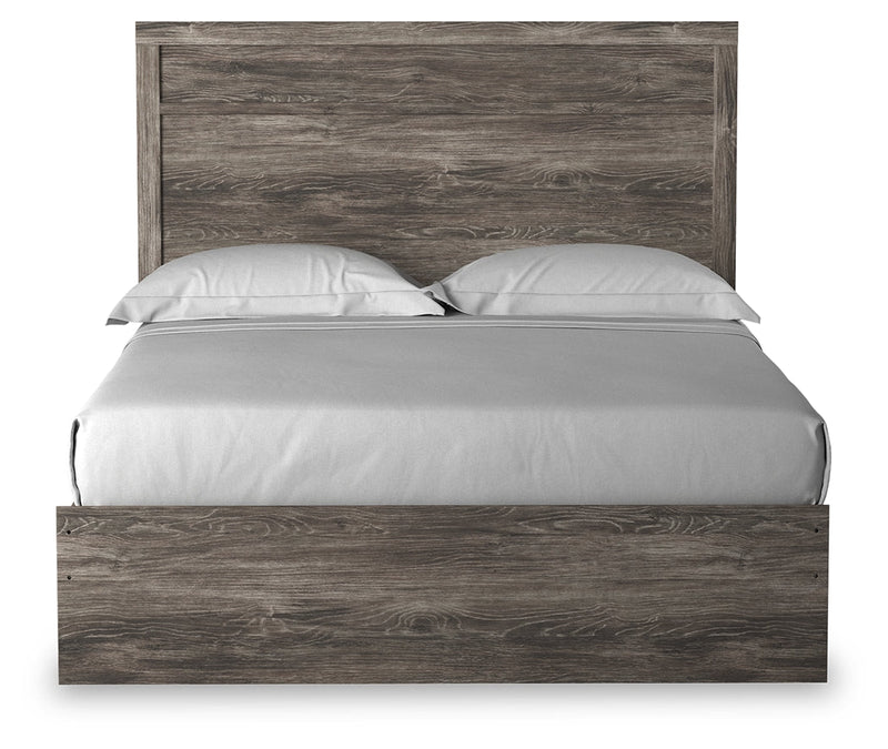 Ralinksi Queen Panel Bed with 2 Nightstands in Gray from Ashley - Lara Furniture