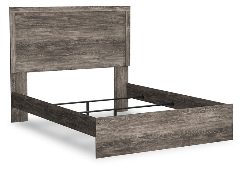 Ralinksi Queen Panel Bed with 2 Nightstands in Gray from Ashley - Lara Furniture