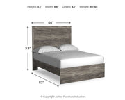 Ralinksi Queen Panel Bed with 2 Nightstands in Gray from Ashley - Lara Furniture