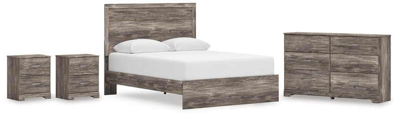 Ralinksi Queen Panel Bed with Dresser and 2 Nightstands in Gray from Ashley - Lara Furniture