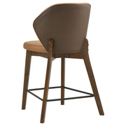 Randolph Upholstered Counter Height Chair Butterscotch and Brown (Set of 2) - 192529