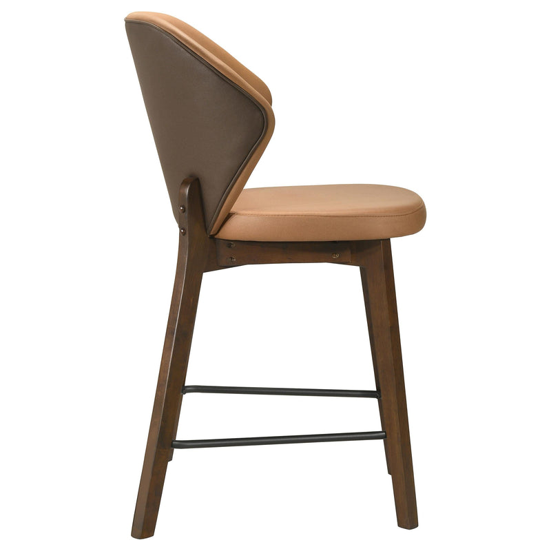 Randolph Upholstered Counter Height Chair Butterscotch and Brown (Set of 2) - 192529