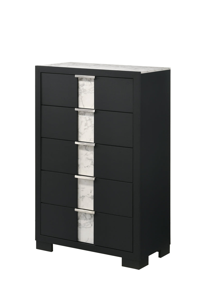Rangley Black LED Panel Bedroom Set - Lara FurnitureBedroom Set