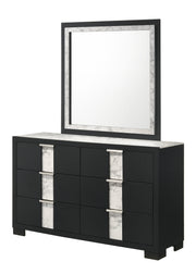 Rangley Black LED Panel Bedroom Set - Lara FurnitureBedroom Set