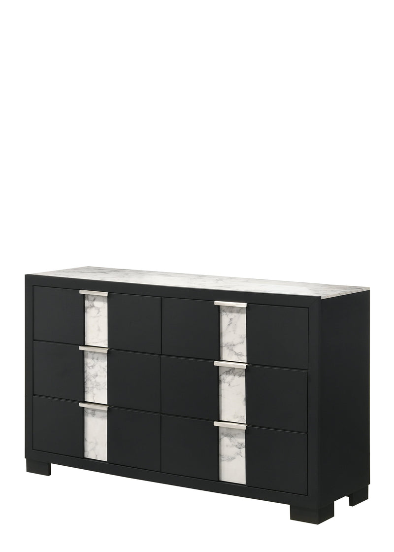 Rangley Black LED Panel Bedroom Set - Lara FurnitureBedroom Set