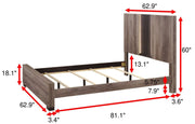 Rangley Brown LED Panel Bedroom Set - Lara FurnitureBedroom Set