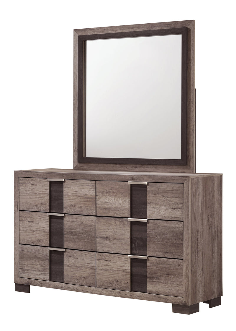 Rangley Brown LED Panel Bedroom Set - Lara FurnitureBedroom Set