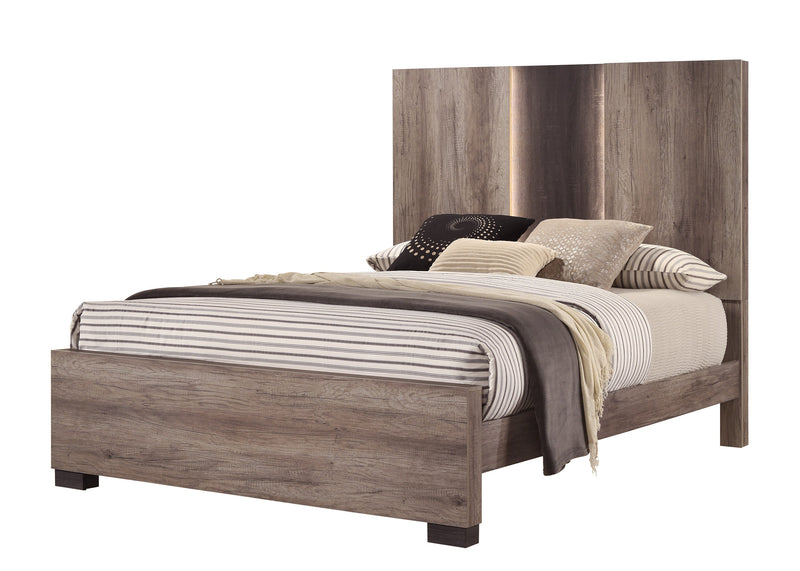Rangley Brown LED Panel Bedroom Set - Lara FurnitureBedroom Set