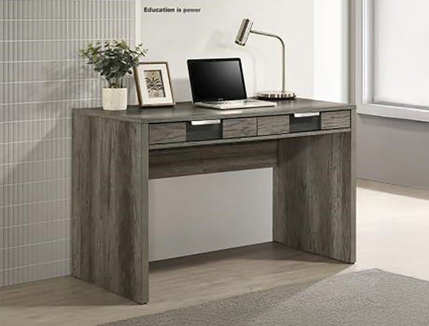 Rangley Writing Desk - Grey/Brown - Lara FurnitureOffice Desk