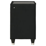 Ravenne 2-drawer Velvet Upholstered LED Nightstand with USB Black - 223192