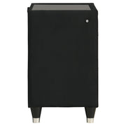 Ravenne 2-drawer Velvet Upholstered LED Nightstand with USB Black - 223192