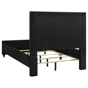 Ravenne 4-piece Velvet Upholstered Queen LED Bedroom Set Black - 223191Q-S4