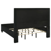Ravenne Velvet Upholstered California King LED Panel Bed Black - 223191KW