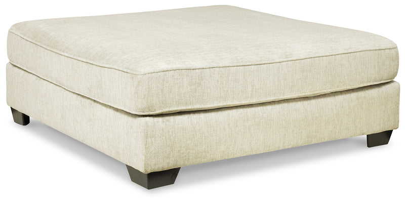 Rawcliffe 3-Piece Sectional with Ottoman in Parchment from Ashley - Lara Furniture