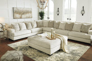 Rawcliffe Parchment Oversized Accent Ottoman - Lara Furniture