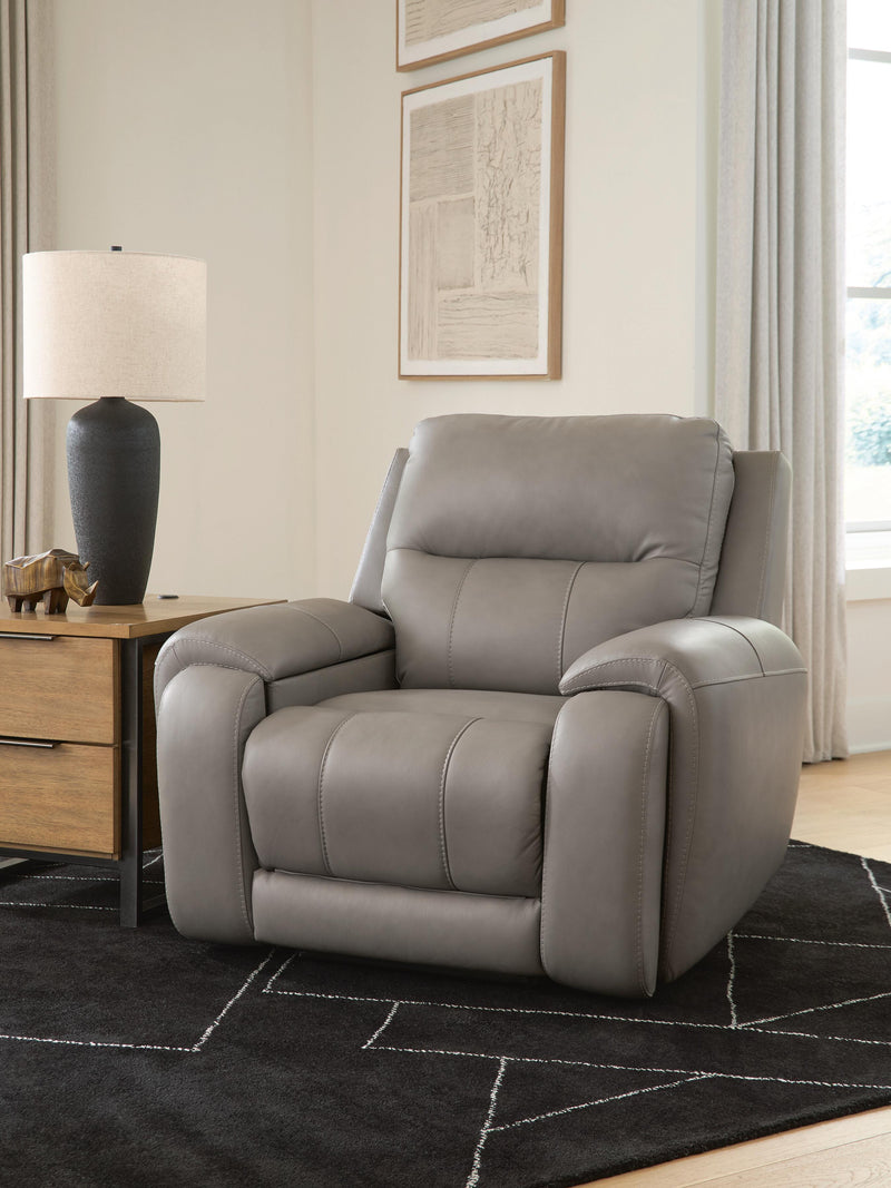 Real Moments Ash Power Recliner with Audio Seating - PCU1370013A