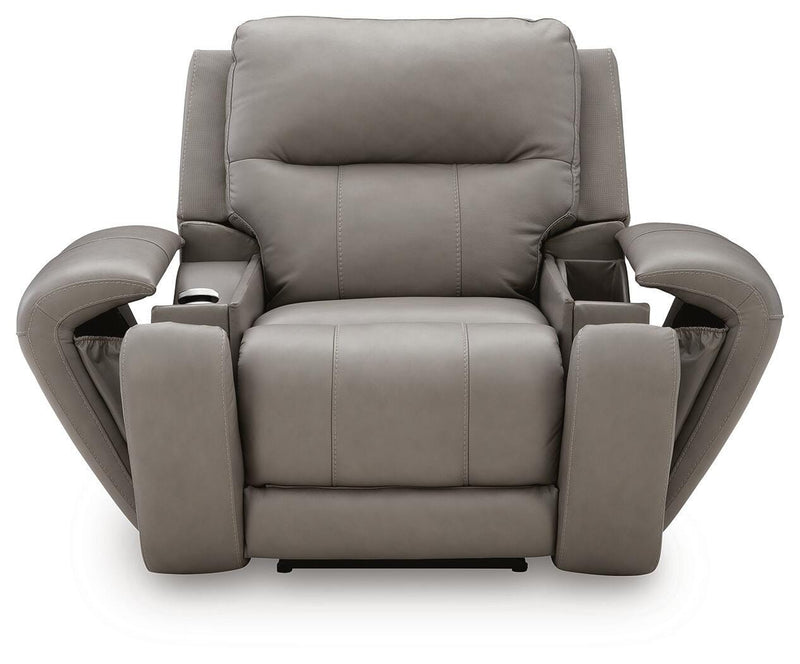 Real Moments Ash Power Recliner with Audio Seating - PCU1370013A