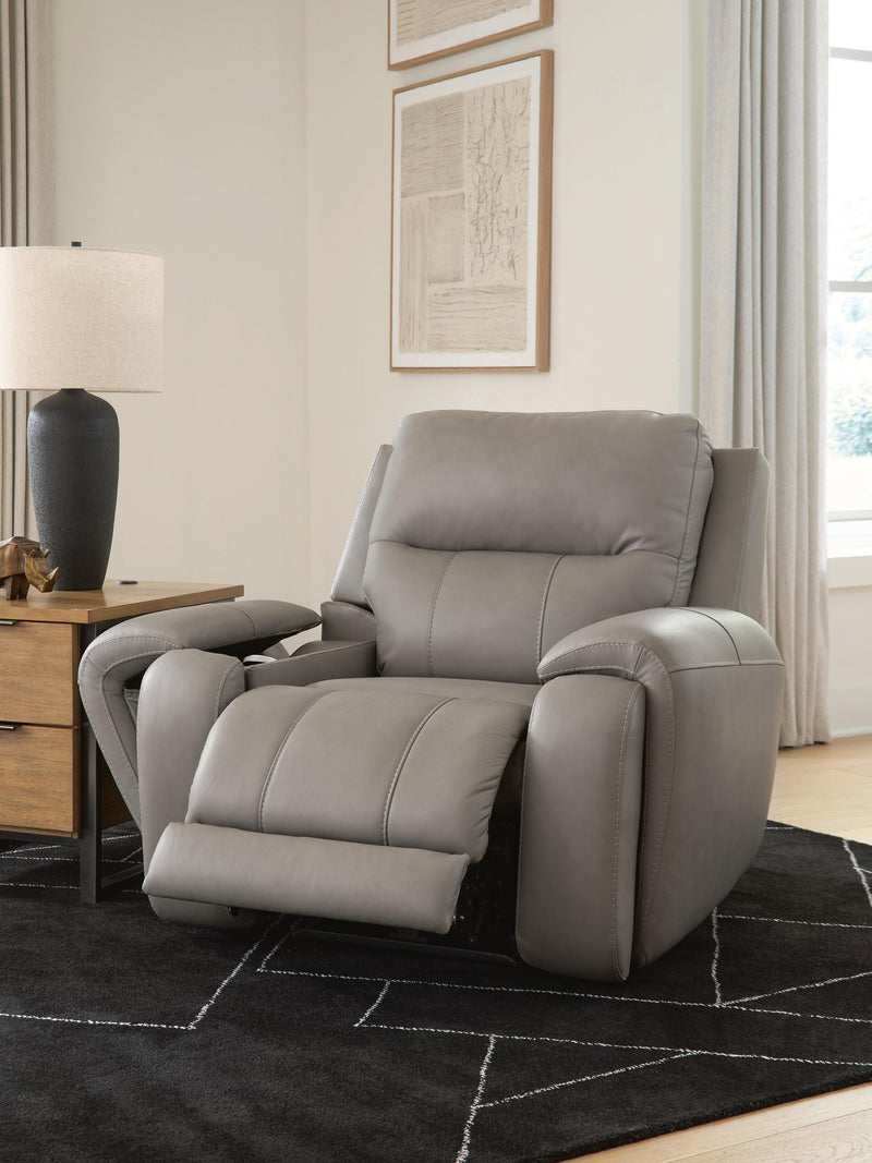 Real Moments Ash Power Recliner with Audio Seating - PCU1370013A